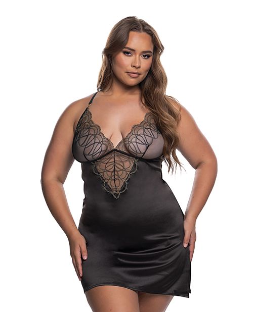 Roma Confidential Beaded Belle Metallic Embroidery With Bead Lace Chemise