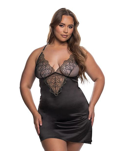 Roma Confidential Beaded Belle Metallic Embroidery With Bead Lace Chemise