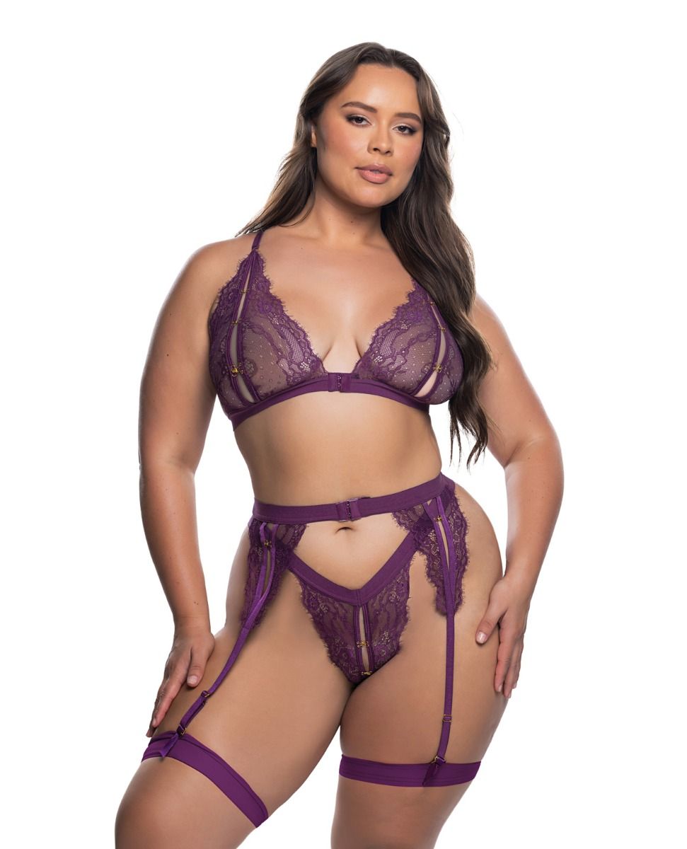 Roma Confidential Floral Lace Fetish Bra Set