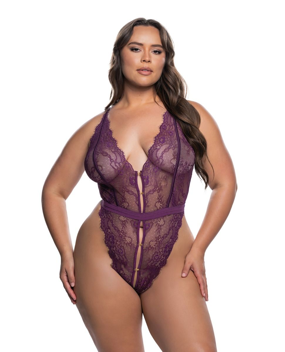 Roma Confidential Floral Lace Fetish Teddy