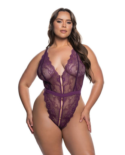 Roma Confidential Floral Lace Fetish Teddy