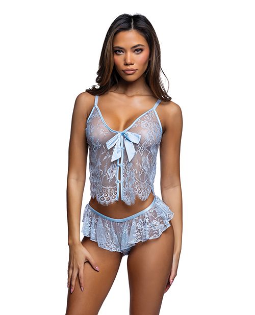 Roma Confidential Lace Essentials Lace Camisole With Ruffle Shorts