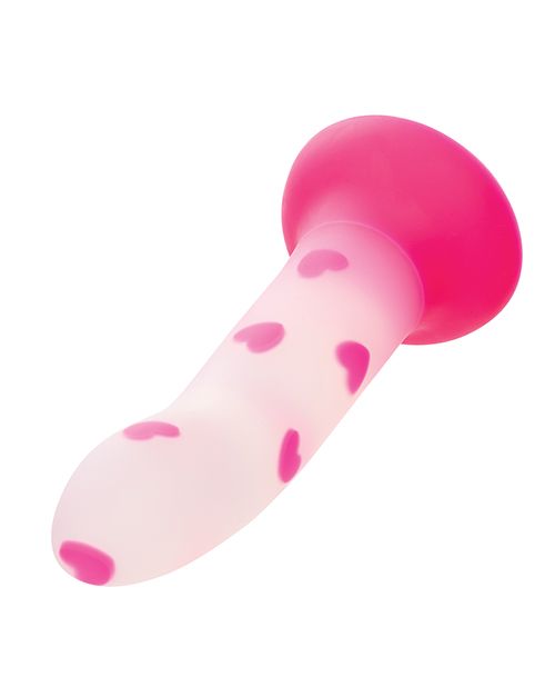 Glow Stick Heart Suction Cup Glow-in-the-Dark Dildo