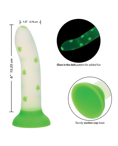 Glow Stick Leaf Suction Cup Glow-in-the-Dark Dildo