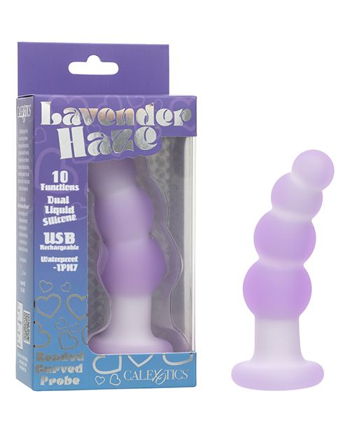 Lavender Haze Beaded Curved Anal Probe