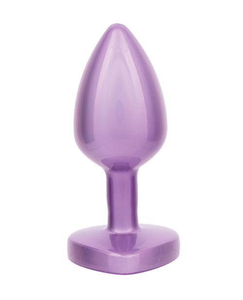 Jewel Amethyst Heart Butt Plug