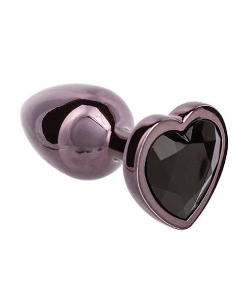 Jewel Black Diamond Heart Butt Plug