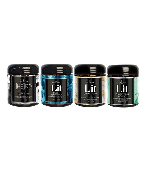 Sensuva Lit 4 Piece Luxury Massage Candles