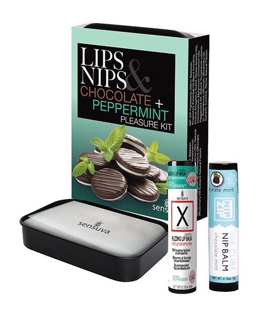 Sensuva Lips & Nips Pleasure Kit-Chocolate and Peppermint