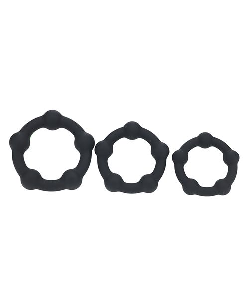 Levelz Beaded Silicone Cock Ring Set