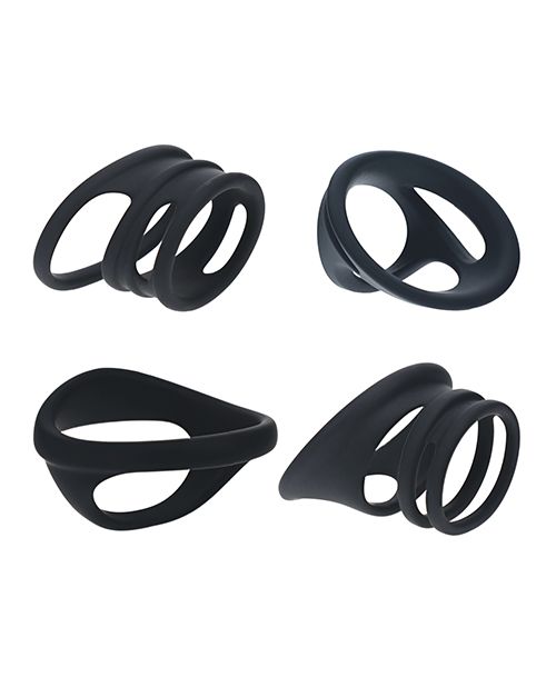Levelz Set of 4 Silicone Cock & Ball Rings