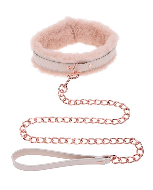 Sex & Mischief Peaches 'n Creame Fur Collar & Leash