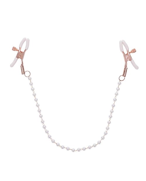 Sex & Mischief Peaches 'n Creame Pearl Nipple Clamps