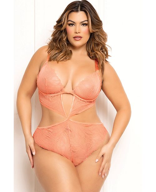 Seven Til Midnight Floral Lace Underwire Teddy