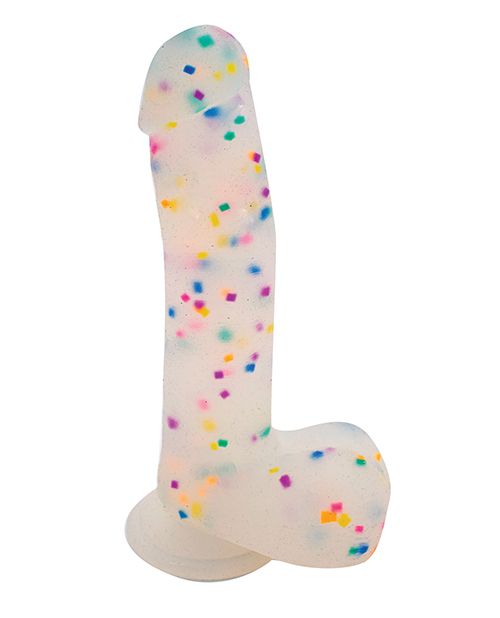Get Lucky 8.5 Inch Real Skin Confetti Cock