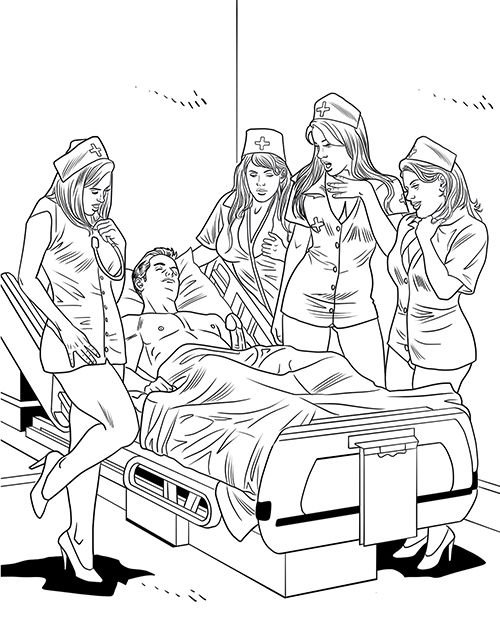 Wood Rocket XXX Nurses Coloring Book