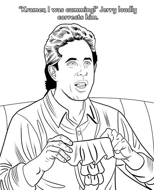 Wood Rocket Sexfeld Parody Coloring Book
