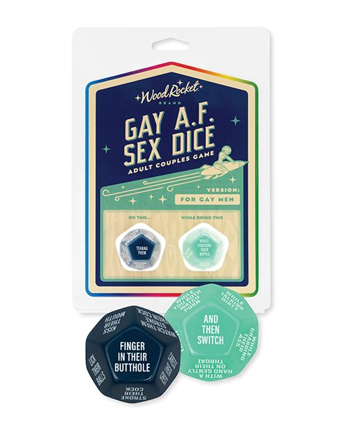 Wood Rocket Gay AF Gay Men Couples Sex Dice Game