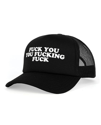 Wood Rocket Fuck You You Fucking Fuck Trucker Hat