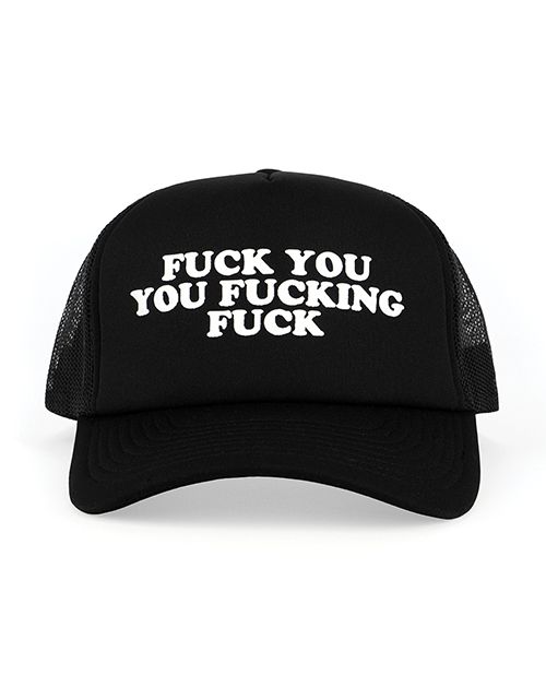 Wood Rocket Fuck You You Fucking Fuck Trucker Hat