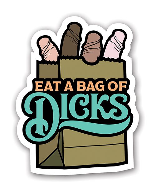 Wood Rocket Eat A Bag Of Dicks Sticker