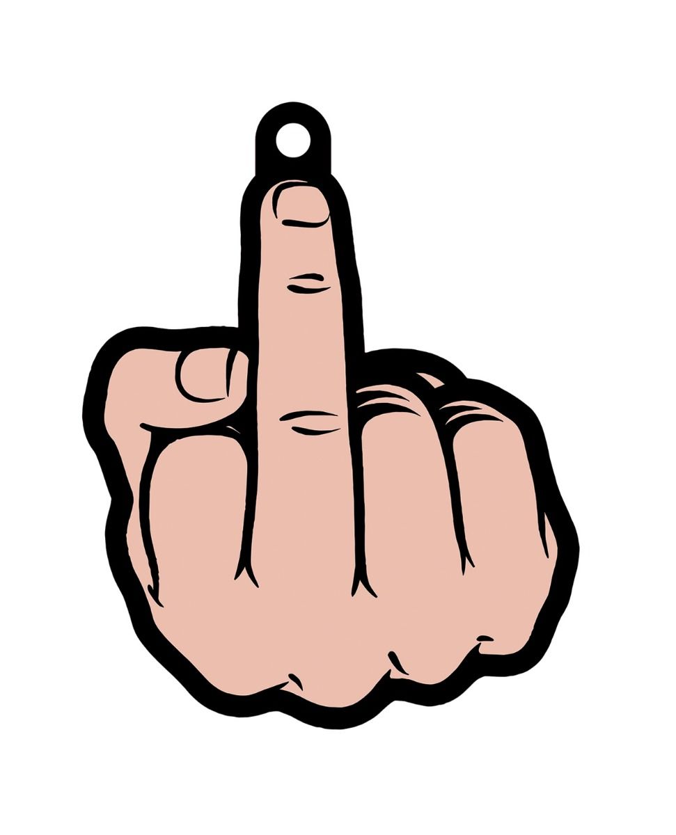 Wood Rocket Middle Finger Air Freshener