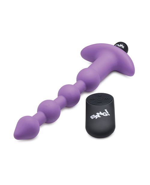Bang! 28X Vibrating Silicone Anal Beads With Remote Control