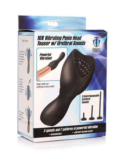 Trinity Men Vibrating Penis Head Teaser With Urethral Sounds