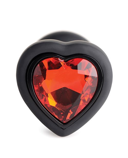 Booty Sparks 28X Silicone Vibrating Red Heart Anal Plug With Remote