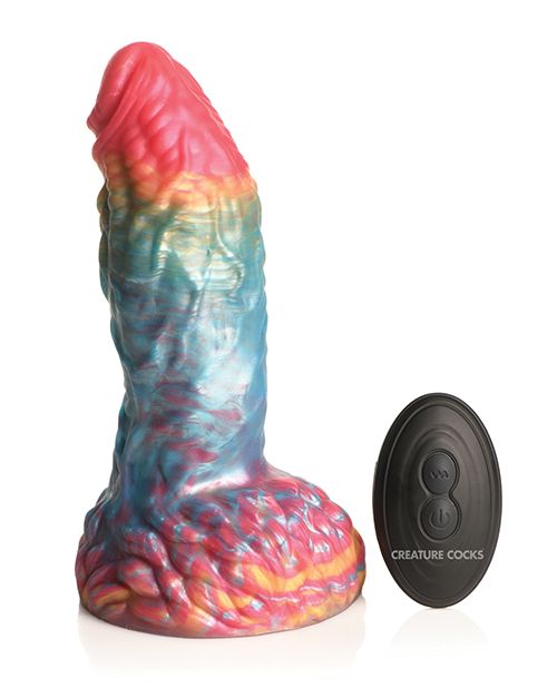 Creature Cocks Rainbow Phoenix Vibrating Dildo With Remote Control