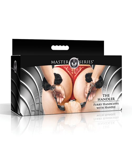 Master Series The Handler Furry Handcuffs With Handle