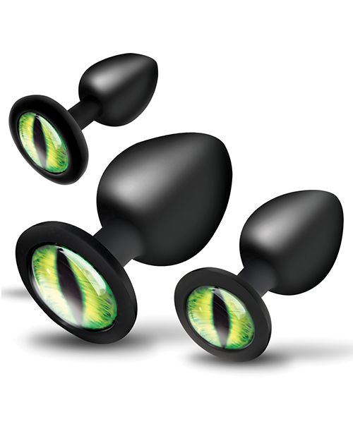 Creature Cocks Creature Eyes Green Eye Silicone Butt Plug Set