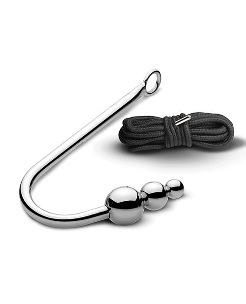 Master Series Roped Beaded Anal Hook With Rope