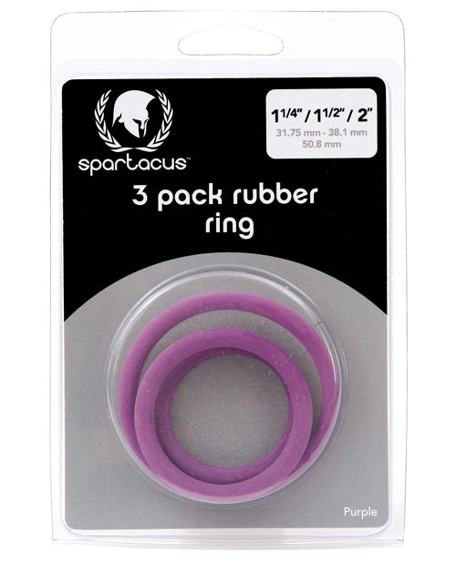 Spartacus 3 Pack Rubber Cock Ring Set