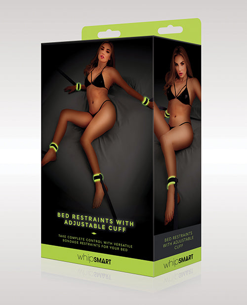 Whip Smart Glow in the Dark Bed Restraints With Adjustable Cuffs