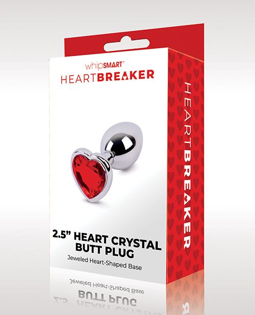 WhipSmart Heartbreaker 2.5 Inch Heart Crystal Butt Plug