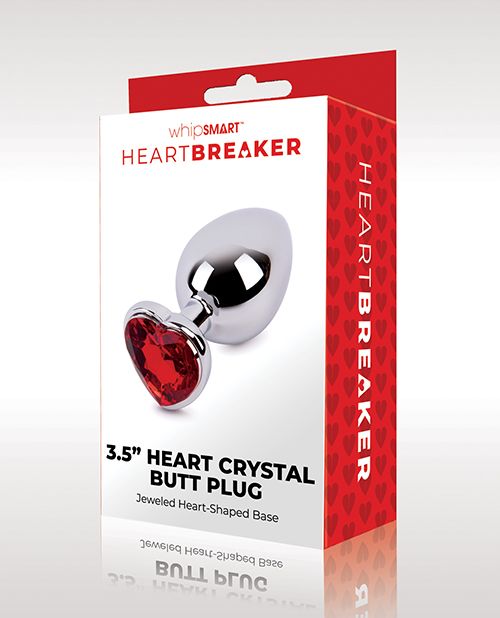 WhipSmart Heartbreaker 3.5 Inch Heart Crystal Butt Plug