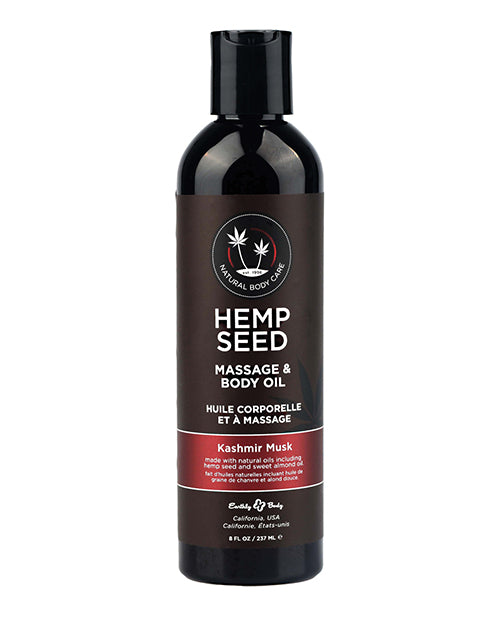 Earthly Body Hemp Seed Massage and Body Oil-8 oz