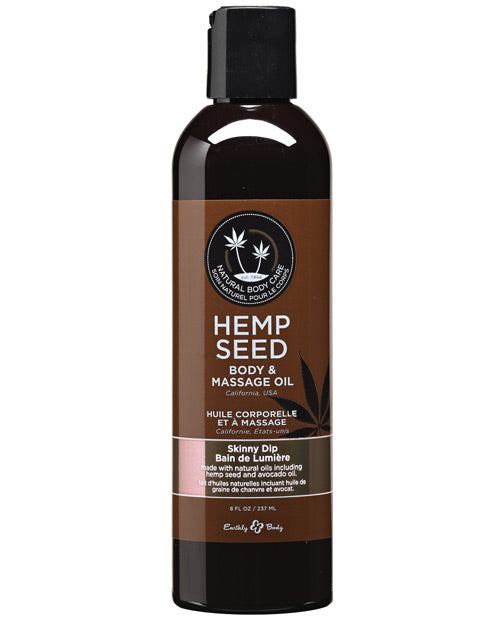 Earthly Body Hemp Seed Body and Massage Oil-8 oz - Wicked Sensations