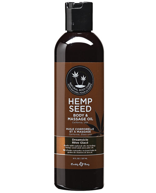 Earthly Body Hemp Seed Body and Massage Oil-8 oz - Wicked Sensations