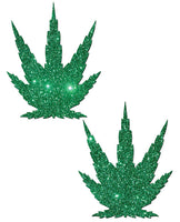 Pastease Pot Leaf Glitter Pasties