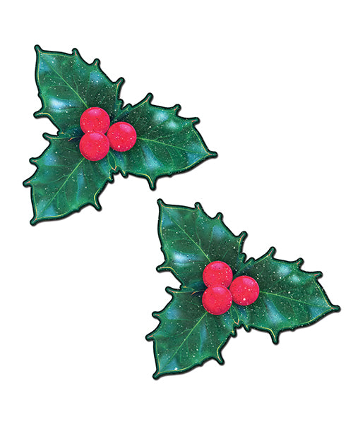 Pastease Winter Holly with Red Berries Nipple Pasties