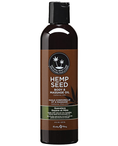 Earthly Body Hemp Seed Body and Massage Oil-8 oz - Wicked Sensations