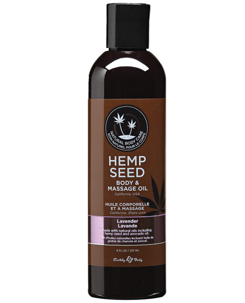 Earthly Body Hemp Seed Body and Massage Oil-8 oz - Wicked Sensations