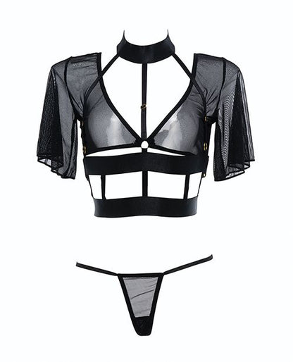 Adore Dreamer Sheer Mesh Strappy Top & Thong