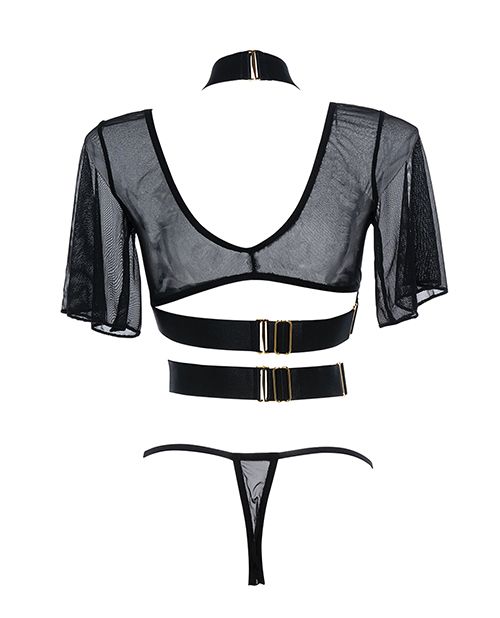 Adore Dreamer Sheer Mesh Strappy Top & Thong