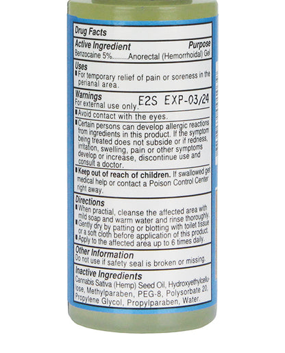 Body Action Butt Eze Desensitizing Lubricant With Hemp Seed Oil