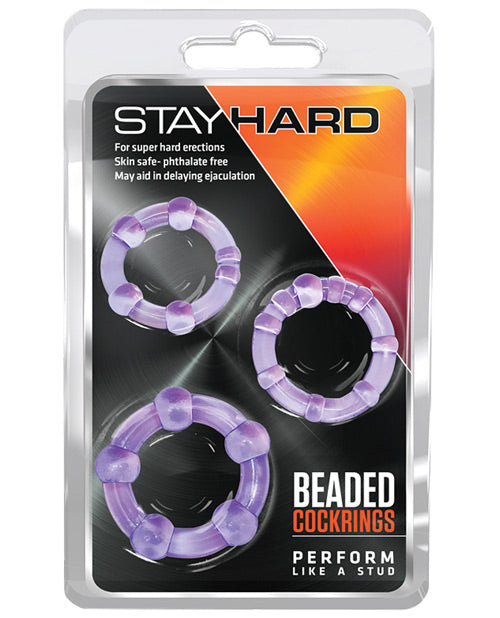 Stay Hard Beaded Cock Rings - Wicked Sensations