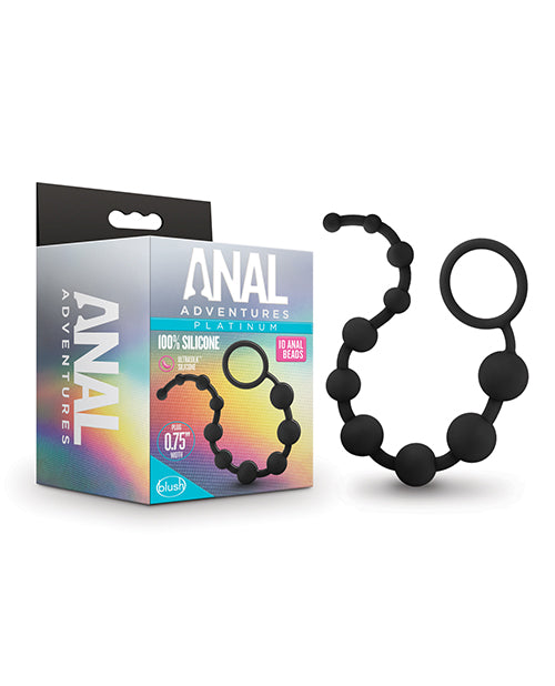 Anal Adventures Platinum Silicone Anal Beads - Wicked Sensations