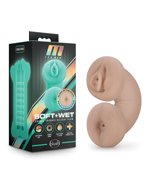 M for Men Soft and Wet Double Trouble Delight Glow Stroker